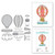 Spellbinders Etched Dies By Becca Feeken - 3D Vignette Hot Air Balloon (S6200)