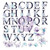 Prima Marketing Acetate Ephemera 35/Pkg-Alphabet - Aquarelle Dreams (P659387)