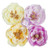 Prima Marketing - Fabric Flowers 4/Pkg - In Full Bloom - Sun Kissed Calm - P670214