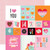 Simple Stories Double-Sided Cardstock 12"X12"- Heart Eyes - 2"X2" & 4"X4" Elements - EYE12-19412