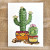 Buttons Galore - DIY Button Kit for Canvas Art - Cactus