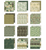 Tim Holtz Idea-ology Double-Sided Cardstock 8"X8" 12/Pkg - Palette Collection: Green - TH94474