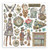 Stamperia - Scrapbooking Double-Sided Paper Pad 8"X8" 10/Pkg - Gardens of Time - SBBS141