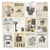 Ciao Bella -Paper Pad 12x12 12/Pkg- Typographic - CBPM095