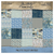 Tim Holtz Idea-ology Double-Sided Cardstock 12"X12" 12/Pkg - Palette Collection: Blue - TH94463
