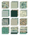 Tim Holtz Idea-ology Double-Sided Cardstock 8"X8" 12/Pkg - Palette Collection: Teal - TH94475