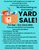 YARD SALE - OCTOBER: Friday 23rd, Saturday 24th, 10:30-4:30