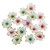 Prima Marketing - Paper Flowers 20/Pkg - Christmas Blush - Snowy Morning - 686277