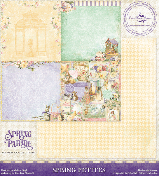 Blue Fern Studio - Spring Parade 12x12 dbl sided paper - Spring Petites (817182)