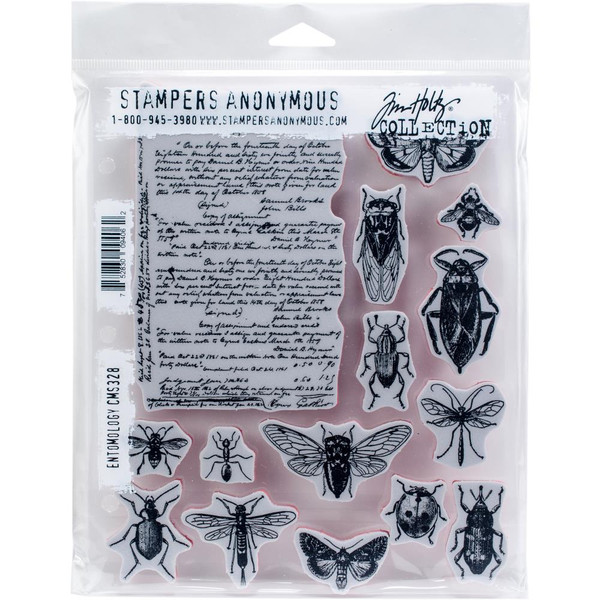 Tim Holtz - Stampers Anonymous - Cling Stamps - Entomology CMS - 328
