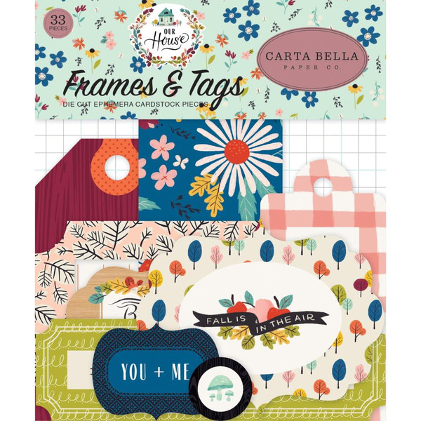 Carta Bella - Ephemera Frames & Tags Cardstock Die-Cuts 33/Pkg - Our House OH94025