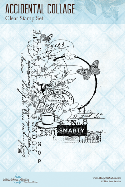 Blue Fern Studios - Clear Stamp - Accidental Collage (684676)