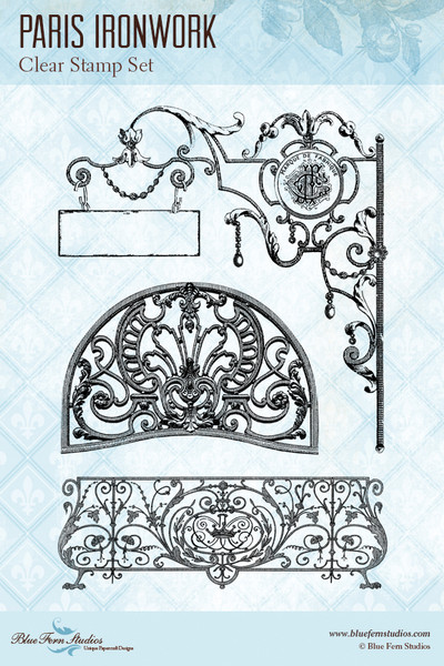 Blue Fern Studios - Clear Stamp - Parisian Ironwork (145278)
