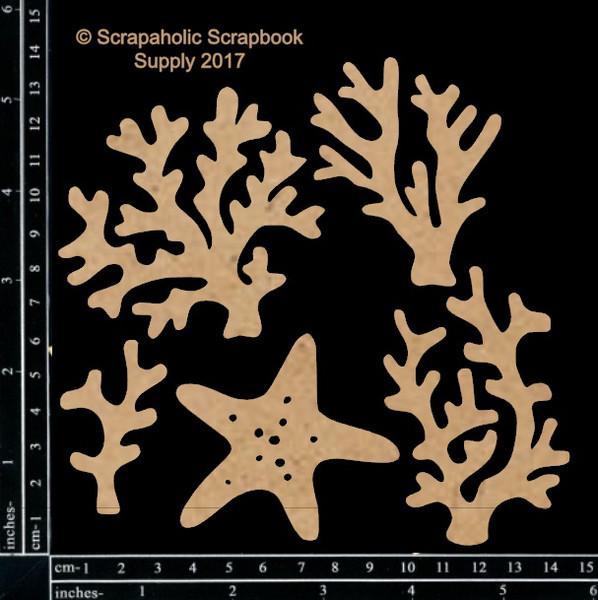 Scrapaholics - Laser Cut Chipboard - Coral Pieces #2 (S51869)