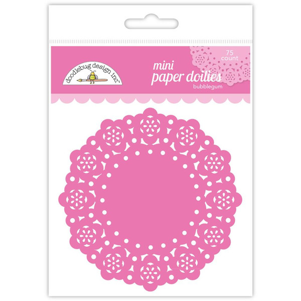 Doodlebug - Mini Paper Doilies 3" 75/Pkg - Bubblegum (DDM 4597)