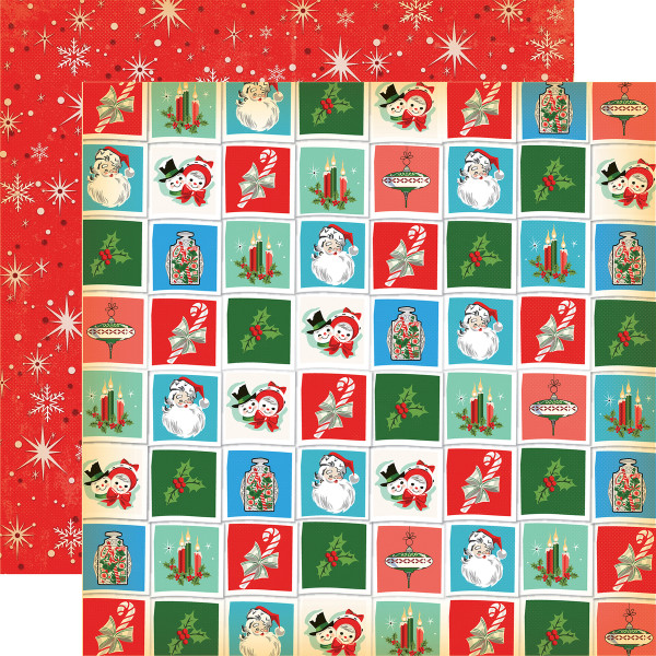 Carta Bella - A Very Merry Christmas 12x12 Cardstock - Christmastime Squares (CBVMC72012)