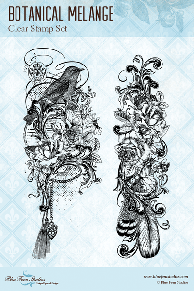 Blue Fern Studios - Clear Stamp - Botanical Melange (235183)