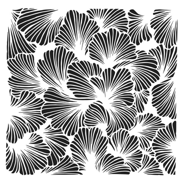 The Crafters Workshop - 6x6 Template Stencil - Lush Petals (TCW 924s)