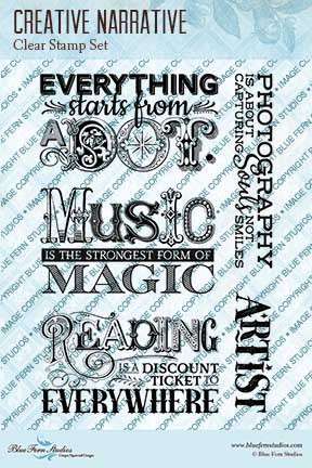 Blue Fern Studios - Clear Stamp Set 4x6 - Compositions - Creative Narrative (233363)