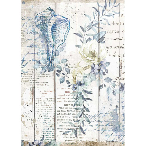 Stamperia - Decoupage Rice Paper A4 8.26x11.69 - Romantic Sea Dreams - Shells (DFSA4562)