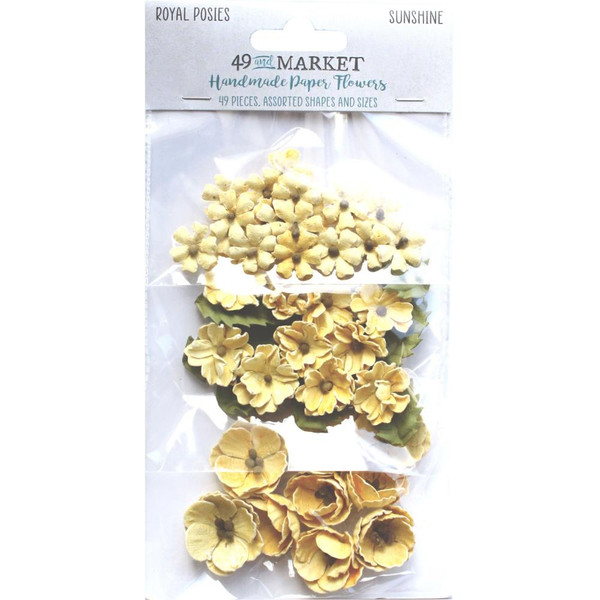 49 and Market - Paper Flowers - Royal Posies 49/Pkg - Sunshine (49RP - 34109)