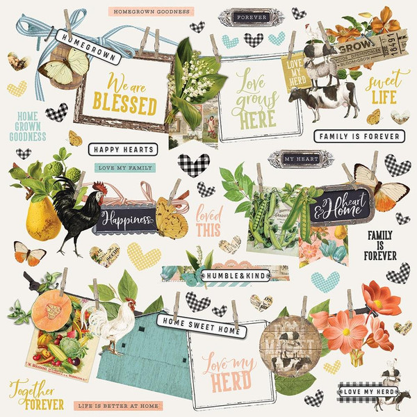 Simple Stories - Banners Cardstock Stickers 12"X12" - Simple Vintage Farmhouse Garden (FG15002)