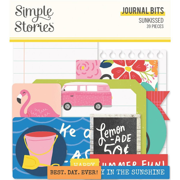 Simple Stories - Journal Bits & Pieces Die-Cuts 39/Pkg - Sunkissed (SUN15117)