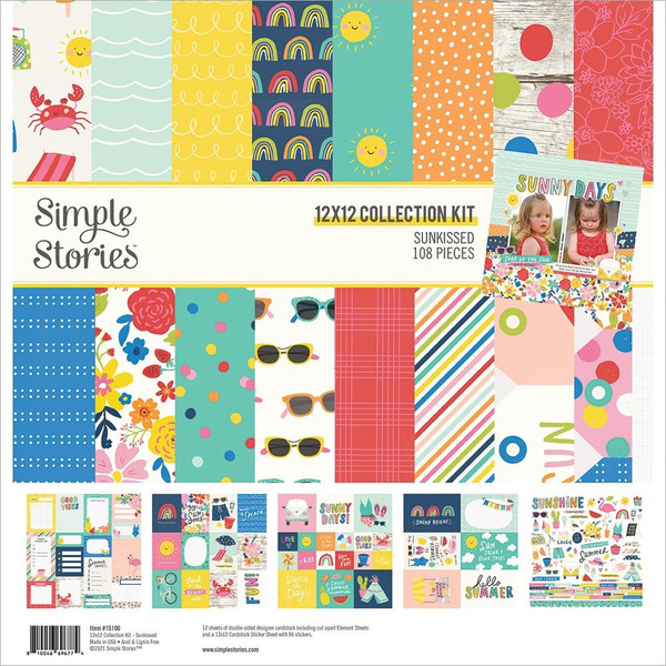 Simple Stories - Collection Kit 12"X12" - Sunkissed (SUN15100)