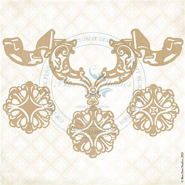 Blue Fern Studios - Laser Cut Chipboard 3/Pkg - Fairy Whispers - Bella's Amulet (456886)