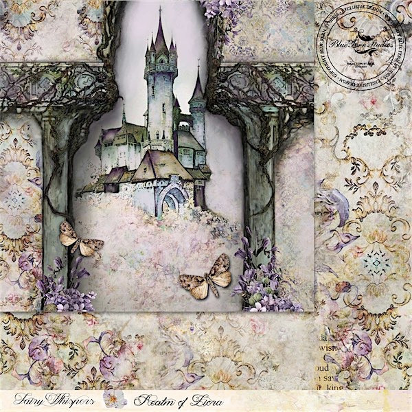 Blue Fern Studios - Double-Sided Cardstock 12x12- Fairy Whispers - Realm Of Liora (0456602)