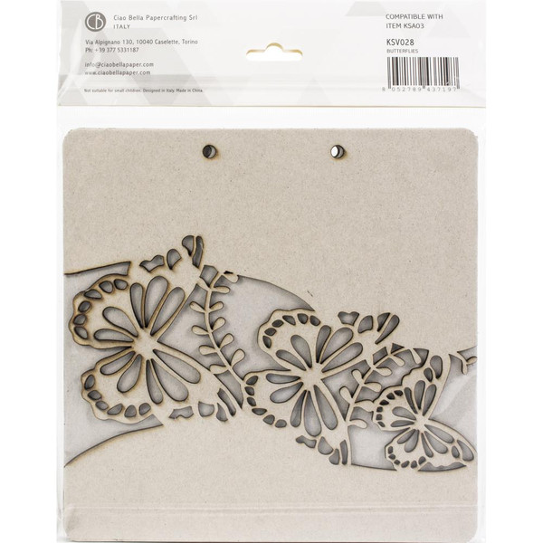 Ciao Bella - Album Binding Art Shaped & Carved Pages 5/Pkg - Butterflies (KSV028)