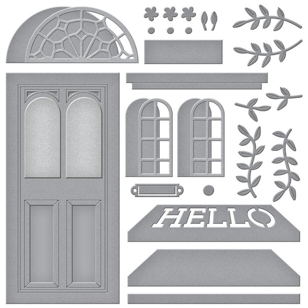 Spellbinders Etched Dies - Open House Door Base (S41131)