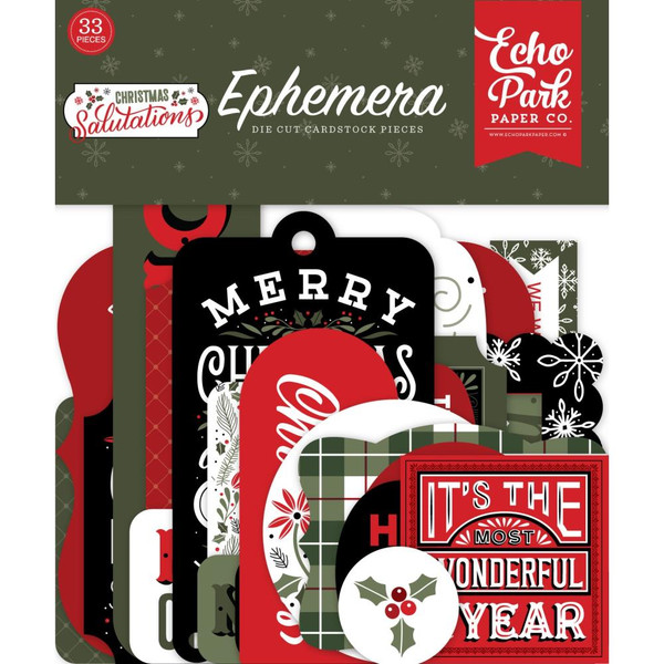 Echo Park - Cardstock Ephemera 33/Pkg - Salutations Christmas (AC255024)