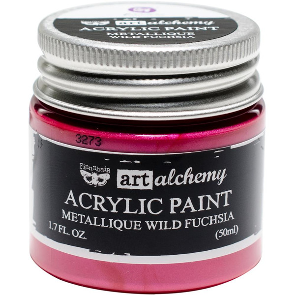 Prima Finnabair Art Alchemy - Acrylic Paint - Metallique Wild Fuchsia (AAAP 63132)
