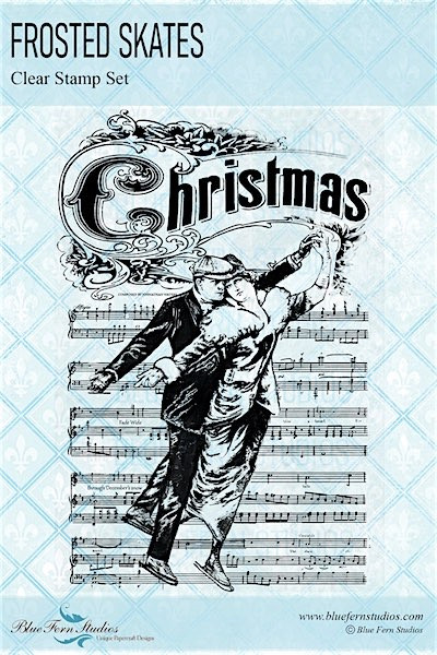 Blue Fern Studios - Stamp Set 4x6 - Yuletide - Frosted Skates (461910)