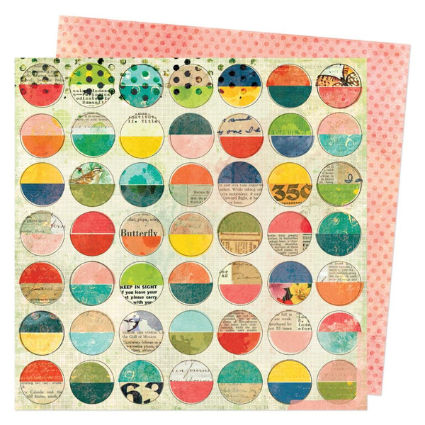 Vicki Boutin - Double-Sided Cardstock 12X12 - Fernwood - Full Circle (VBFE12 10675)