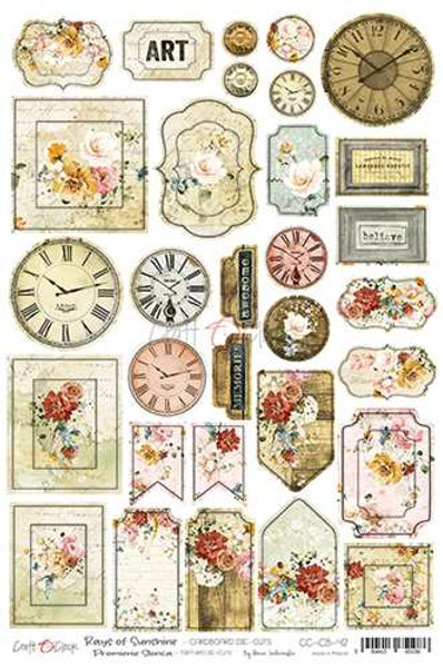 Craft O Clock - Chipboard Die-Cuts 8x12 - Rays Of Sunshine (CC-CB-42)