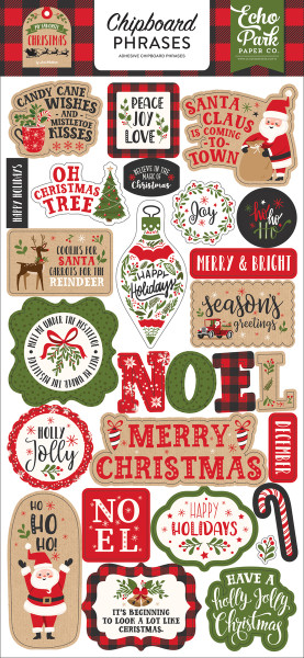 Carta Bella - 6x12 Chipboard Stickers Phrases - My Favorite Christmas (MFC190022)