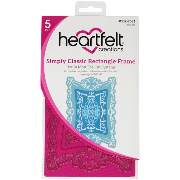 Heartfelt Creations Cut & Emboss Dies - Simply Classic Rectangle Frame (HCD27383)