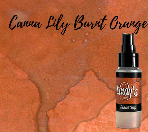 Lindy's Stamp Gang - Starburst Spray - Canna Lily Burnt Orange Shimmer Spray 