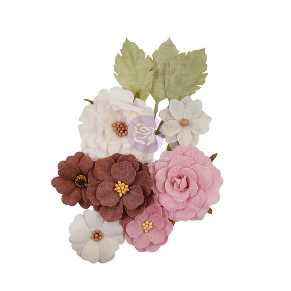 Prima - Mulberry Paper Flowers 10/Pkg - Farm Sweet Farm - Shabby Barn (P658397)