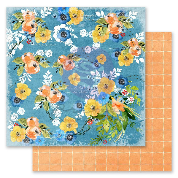 Prima - Double-Sided Cardstock 12"X12" w/Foil - Painted Floral - Hello Weekend (PAFL12 50128)
