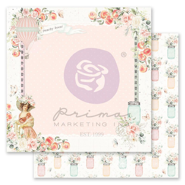 Prima - Double-Sided Cardstock 12"X12" - Peach Tea - Peachy Keen (FGPT12 97441)