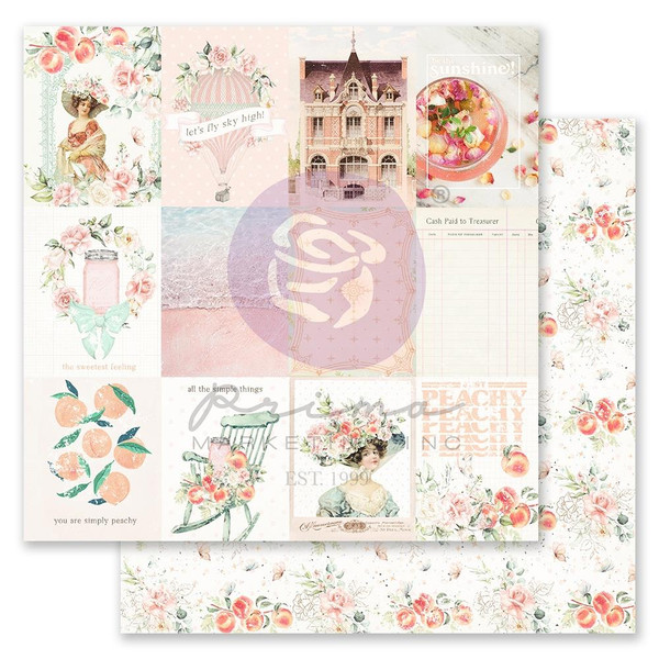 Prima - Double-Sided Cardstock 12"X12" - Peach Tea - Apricot Dreaming (FGPT12 97465)