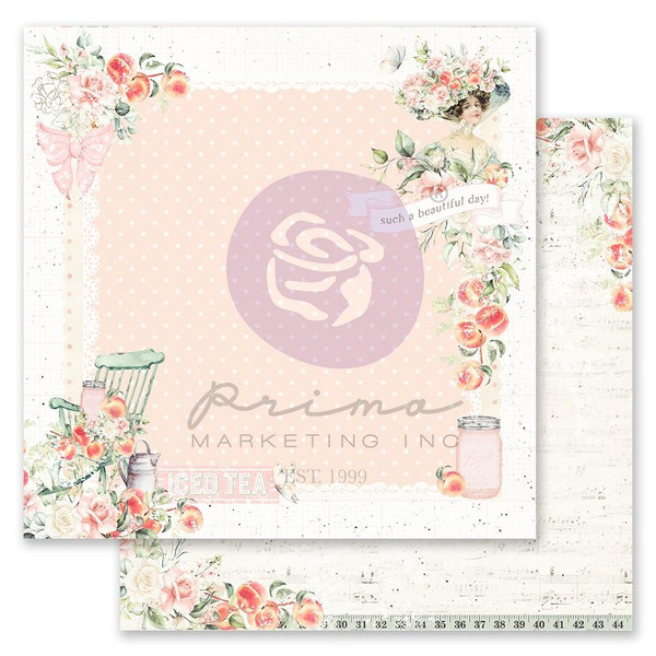 Prima - Double-Sided Cardstock 12"X12" - Peach Tea - The Sweetest Feeling