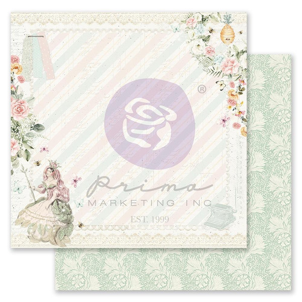 Prima - Double-Sided Cardstock w/Foil Details 12"X12"- Miel - Dulce Sueno (FGMI12 98059)