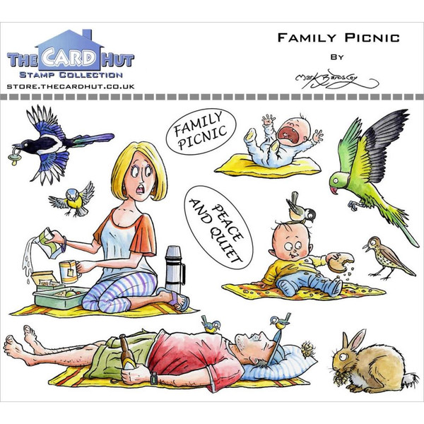 The Card Hut Clear Stamps 4"X6" By Mark Bardsley - Great Outdoors - Family Picnic (MBGOFP)