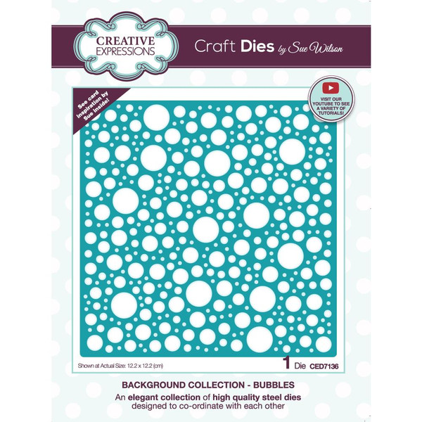 Creative Expressions Craft Dies By Sue Wilson - Background Collection Bubbles (CED7136)