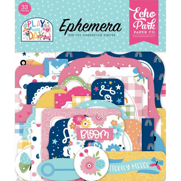 Echo Park - Icons Cardstock Ephemera 33/Pkg - Play All Day Girl (PAG268024)