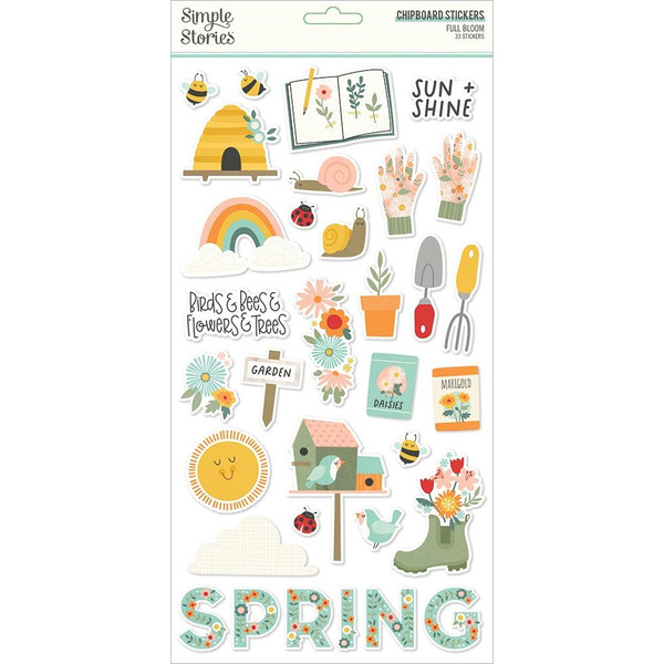 Simple Stories - Chipboard Stickers 6 X 12 - Full Bloom (FUL17016)